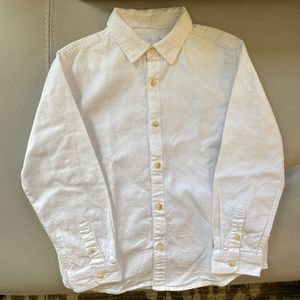 FINAL PRICE: ALMOST NEW- Boys 7 Zara 100% cotton structured white button-down